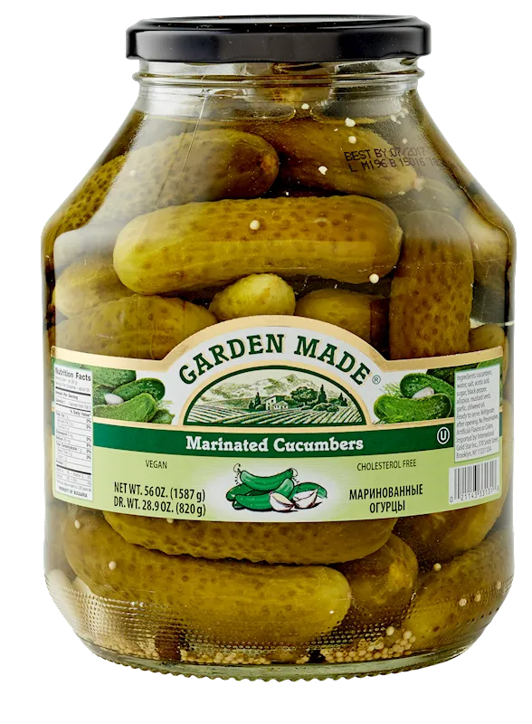 PICKLES KOSHER DILL MARINATED 6/58 OZ GARDEN MADE BULGARIA N33131