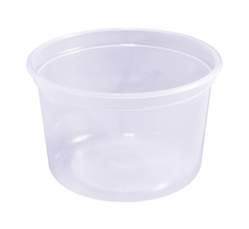 CONTAINER ROUND MEDIUM PLASTIC CLEAR 500/16OZ HOME FRESH N22371