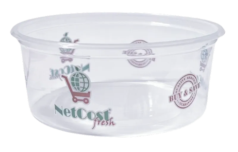 CONTAINER ROUND SMALL PLASTIC  NETCOST FRESH 500/8OZ N290304