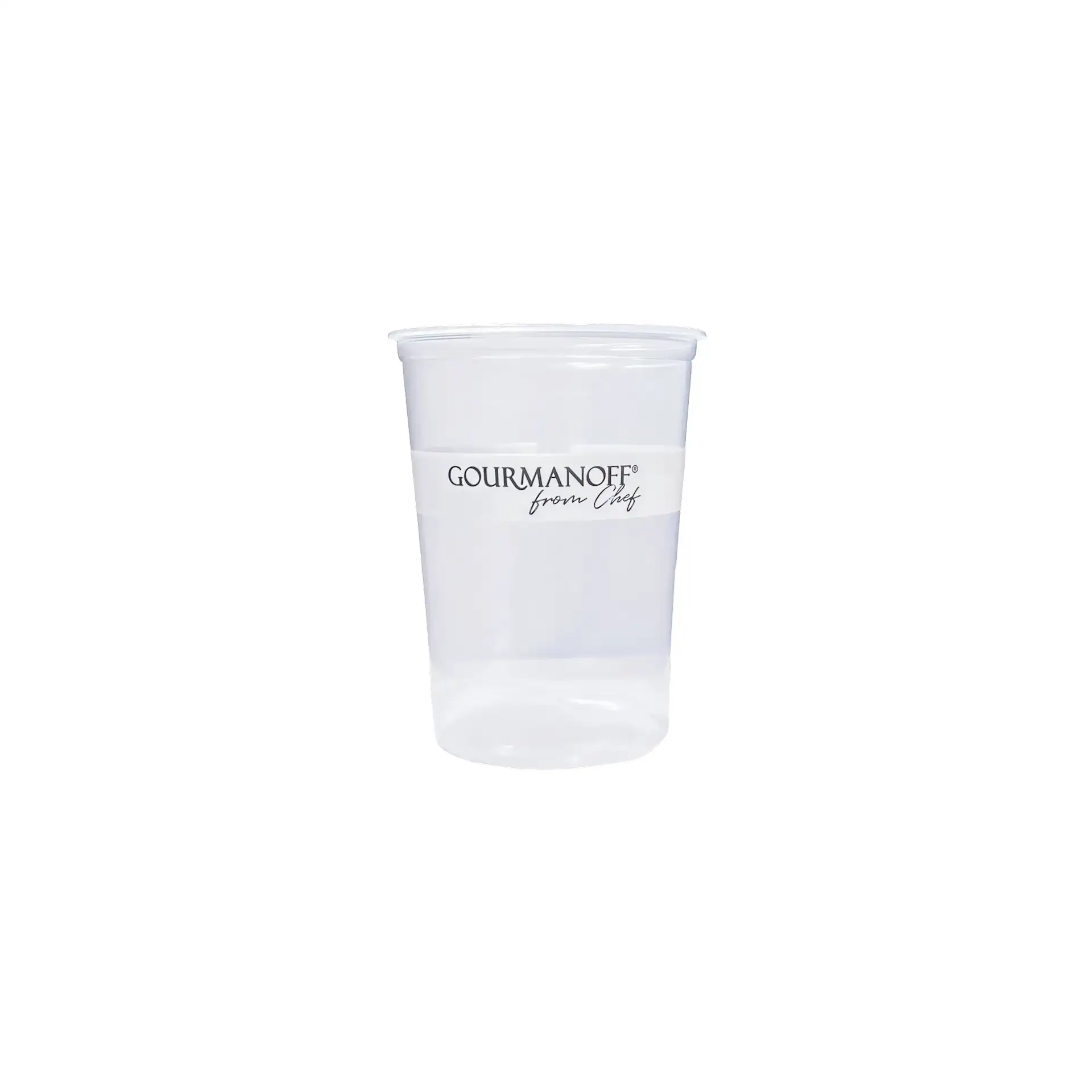 CONTAINER ROUND TALL PLASTIC CLEAR GOURMANOFF 500/32OZ N291316