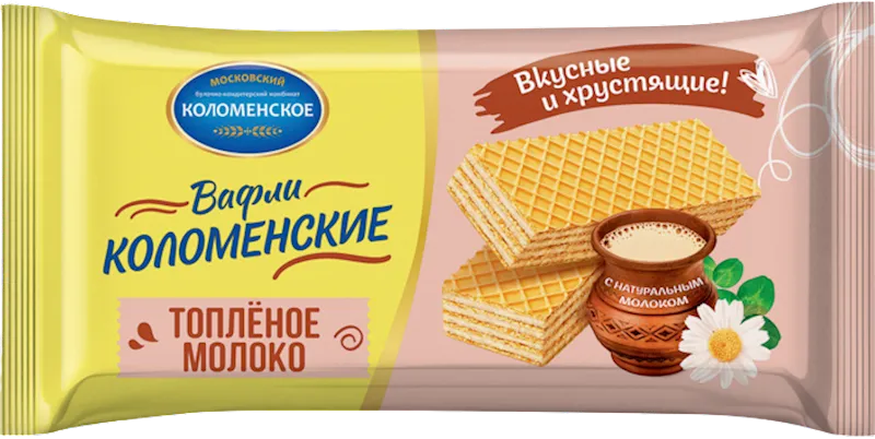 WAFFLES KOLOMENSKOE WITH BAKED MILK FLAVOR 20/200GR RUSSIA N1198/2143/1735