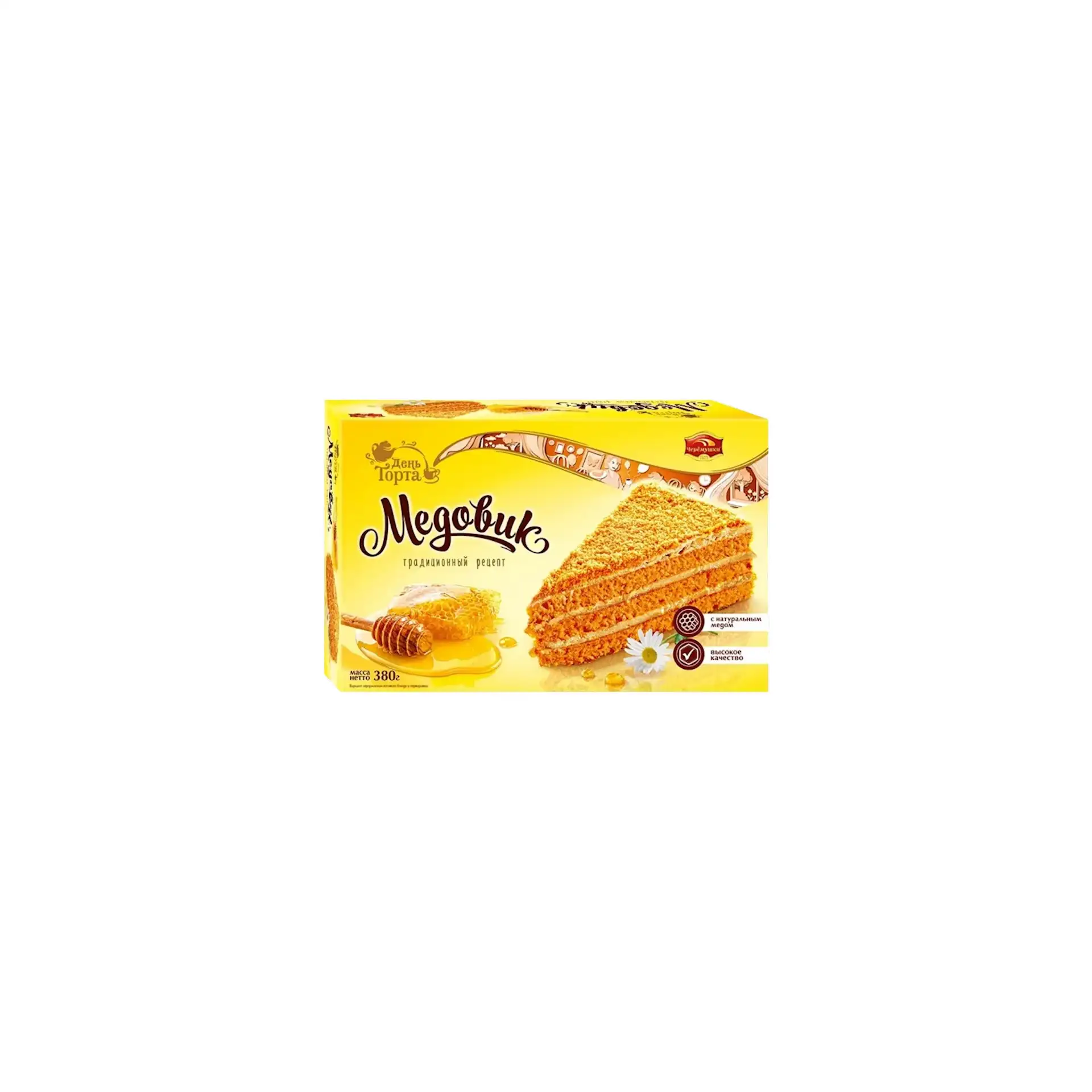 CAKE MEDOVIK TRADITIONAL LAYERED HONEY 6/380GR CHEREMUSHKI RUSSIA N43