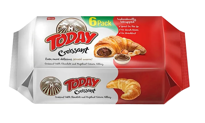 CROISSANT W/CHOCO&HAZELNUT CREAM 12/270GR(6*45GR) TODAY A0840