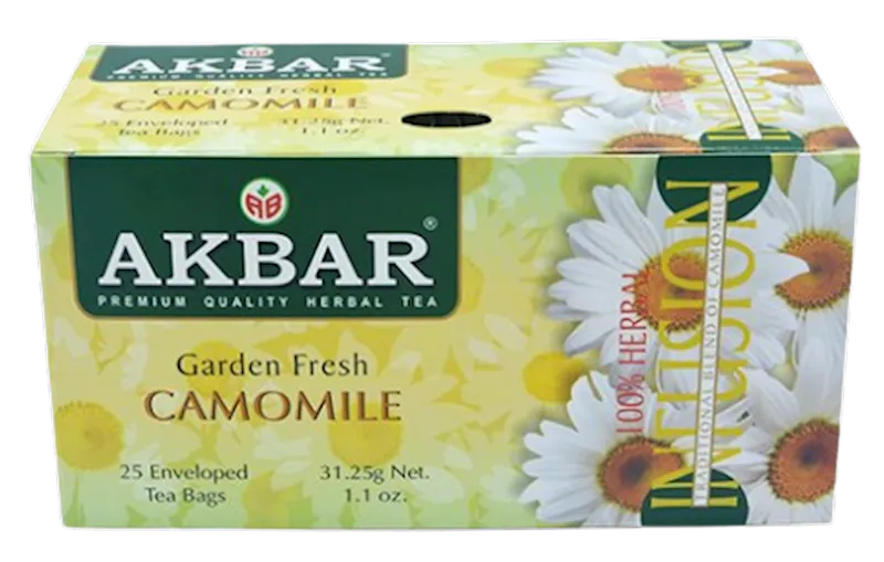 TEA AKBAR HERBAL W/CHAMOMILE 24/(25X1.25GR) SRI-LANKA