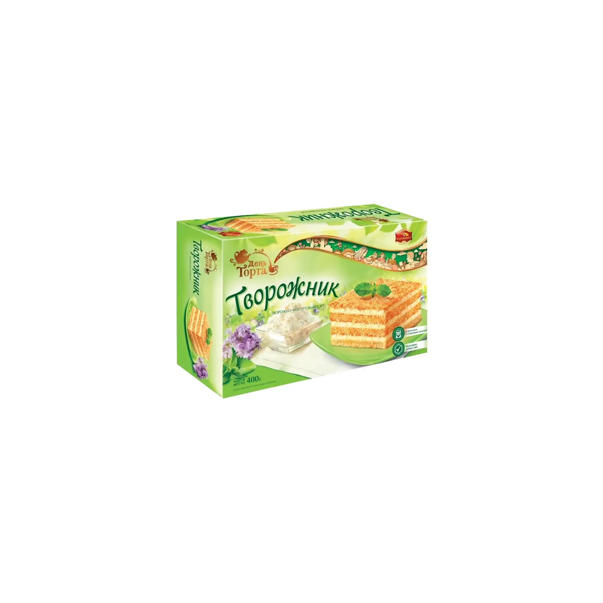 CAKE TVOROZHNIK CHEESE & YOGURT 6/400GR CHEREMUSHKII RUSSIA N46
