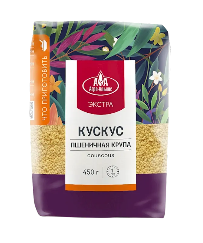WHEAT GROATS & COUSCOUS 8/450GR AGRO-ALLIANCE EXTRA