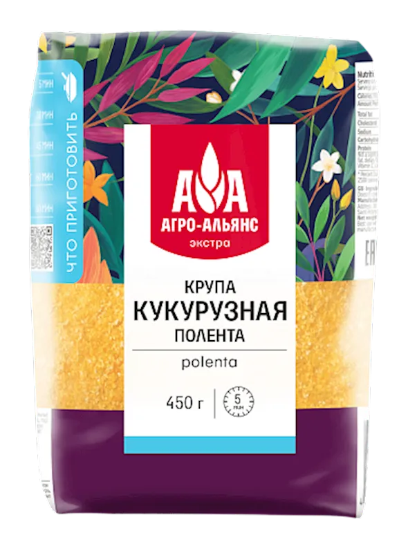 CORN GROATS POLENTA 8/450GR AGRO-ALLIANCE EXTRA