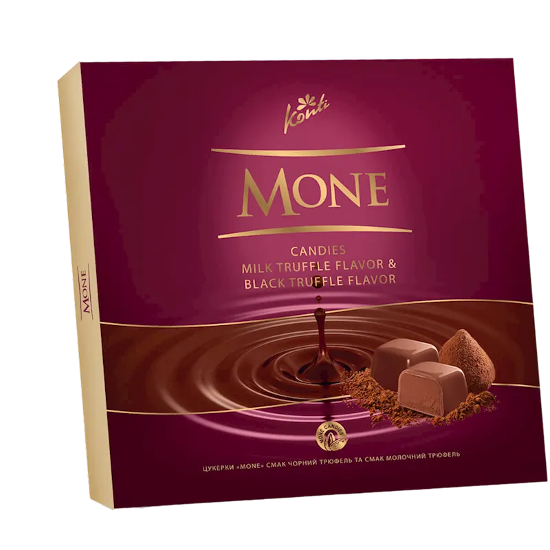 CANDIES BOXED ASSORTED MONE 12/155GR KONTI UKRAINE N5433