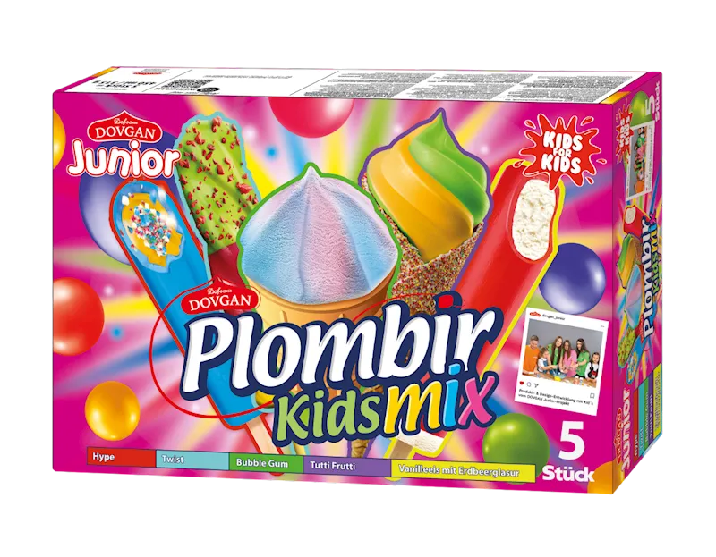 ICE CREAM KIDS MIX 5PC 6/450ML DOVGAN N92440315