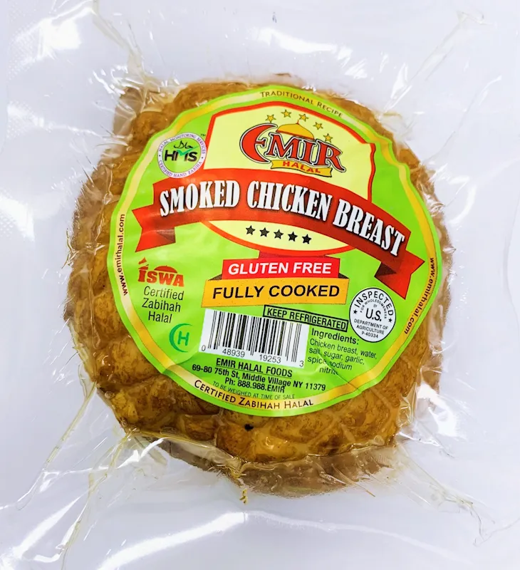 SMOKED CHICKEN BREAST 16/1LB EMIR HALAL BY LB