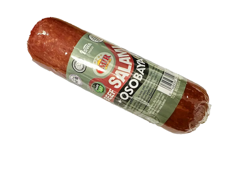 BEEF OSOBAYA SALAMI CHUNK (SHORT) 12/0.85LB EMIR HALAL  BY LB
