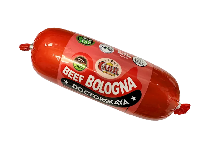 D- BEEF BOLOGNA DOCTORSKAYA CHUNK (SHORT) 12/0.85LB EMIR HALAL BY LB N2755