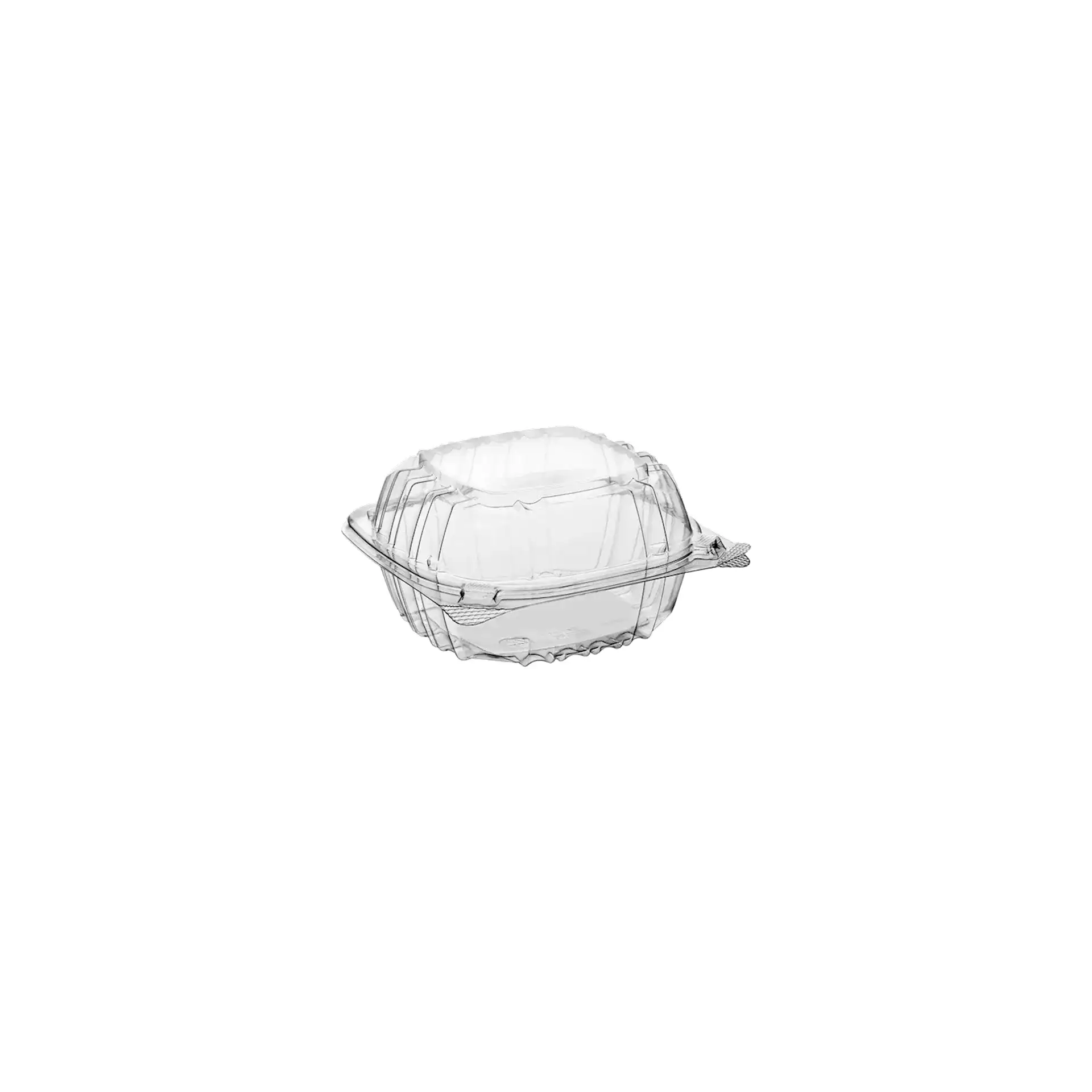 CONTAINER SQUARE C57 6X5(3/4)X3 CLEAR SEAL W/HINGED LID (4X125) NC57PST1