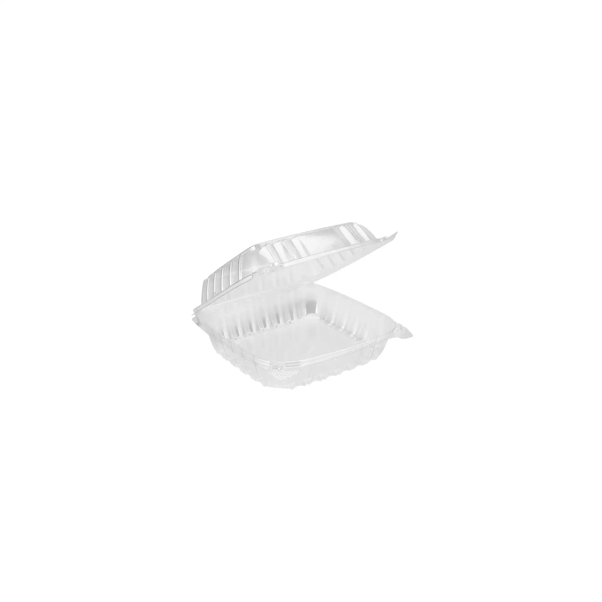 CONTAINER SQUARE C90 8(1/4)X8(1/4)X3 CLEAR SEAL W/HINGED LID (2X125) NC90PST1