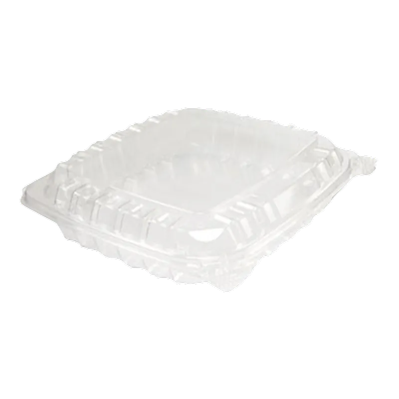 CONTAINER SQUARE C89 8(1/4)X8(1/4)X2 CLEAR SEAL W/HINGED LID (2X125) NC89PST1