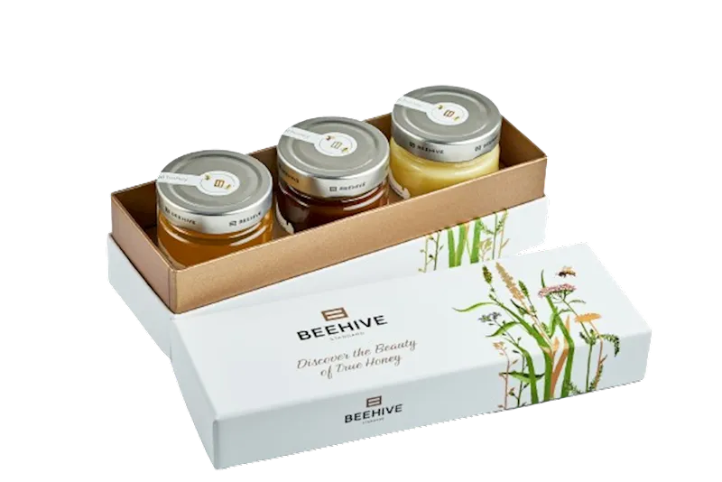 D- HONEY WHITE GIFT BOX DISCOVER THE BEAUTY OF SPRING 4/750GR BEEHIVE UKRAINE #5