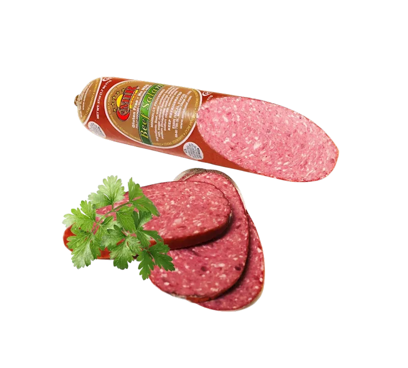 BEEF SALAMI CHUNK (SHORT) 12/1LB EMIR HALAL BY LB N9761