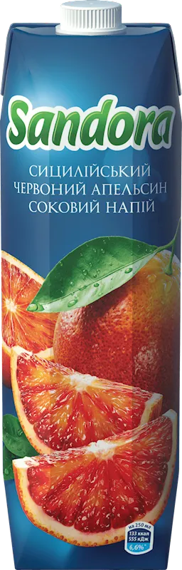 JUICE DRINK SICILIAN RED ORANGE 10/0.95L SANDORA