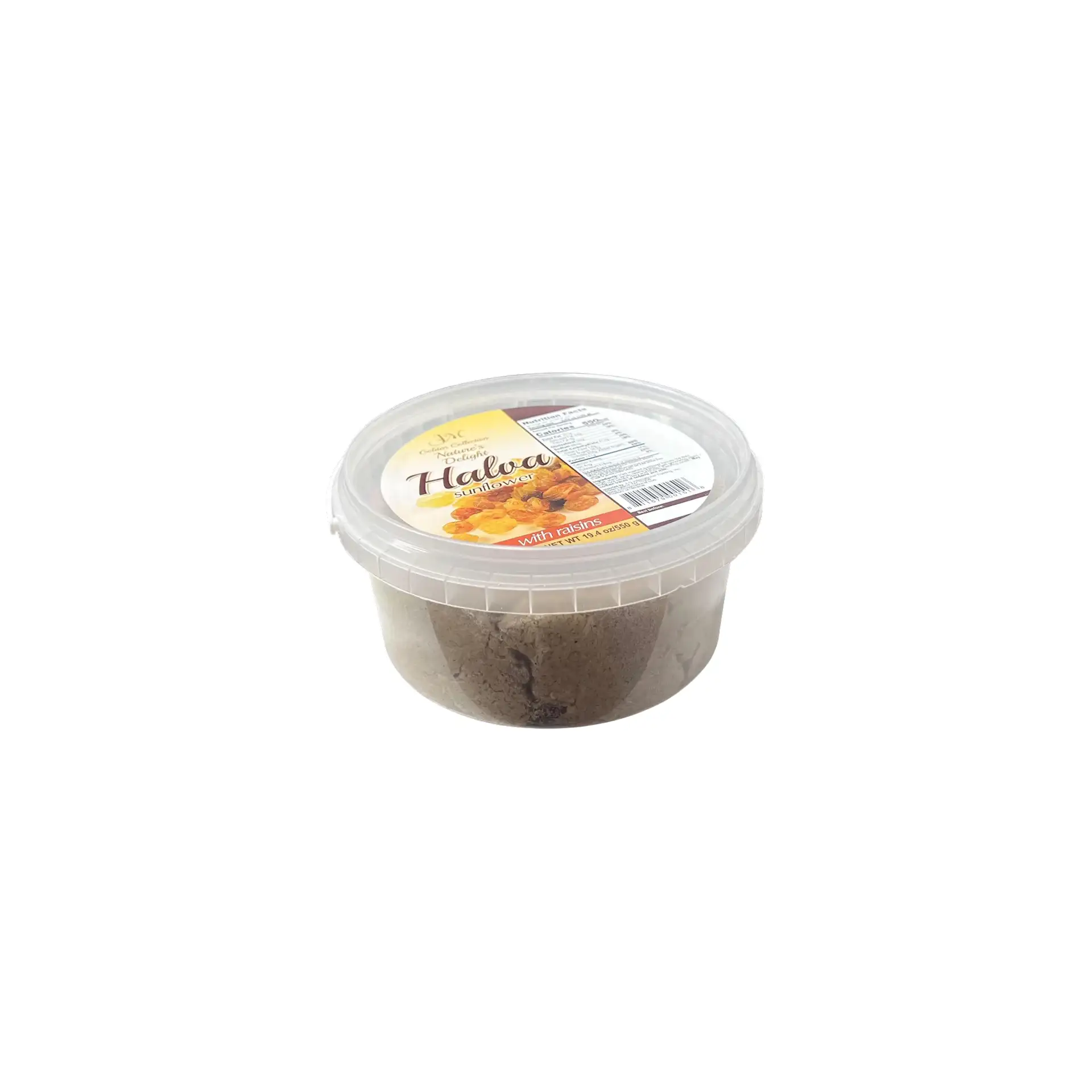 HALVA SUNFLOWER W/RAISINS 8/550GR GOLDEN COLLECTION UKRAINE