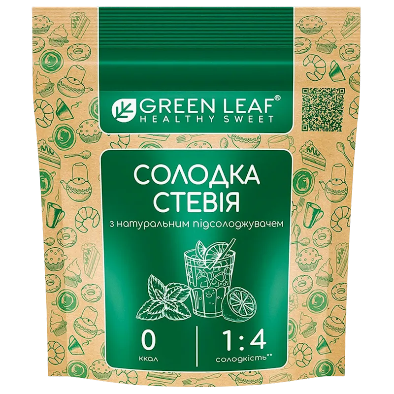 D- STEVIA SWEETENER 1:4 12/100GR GREEN LEAF UKRAINE