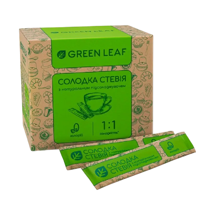 D- STEVIA SWEETENER STICKS 1:1 8/(50*4GR) GREEN LEAF UKRAINE