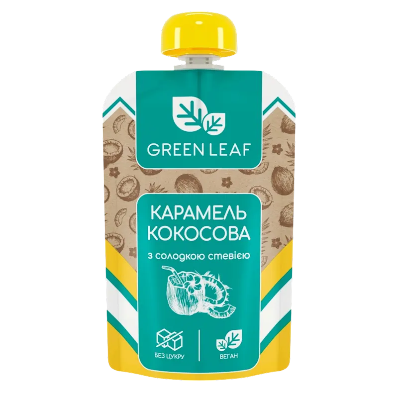 D- TOPPING COCONUT&SALTED CARAMEL W/STEVIA 12/90GR GREEN LEAF UKRAINE