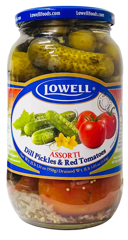 D- PICKLES & TOMATOES W/DILL 12/950GR LOWELL N0204LF7244