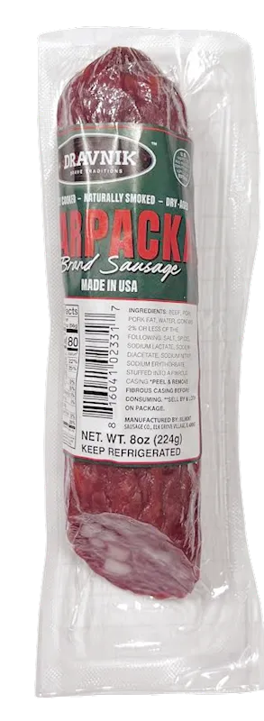 D- KIELBASA SMOKED KARPACKA 20/224GR DRAVNIK