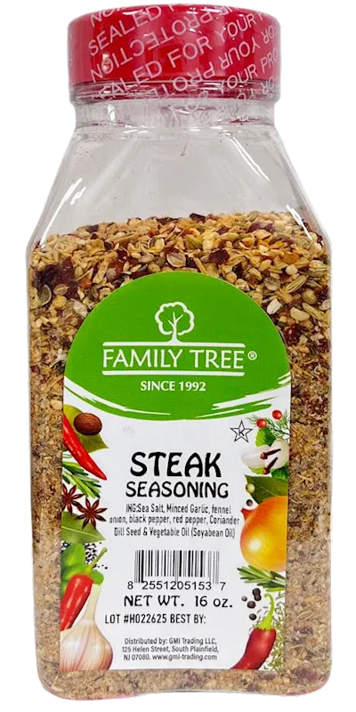 SEASONING FOR STEAK 12/16OZ FAMILY TREE