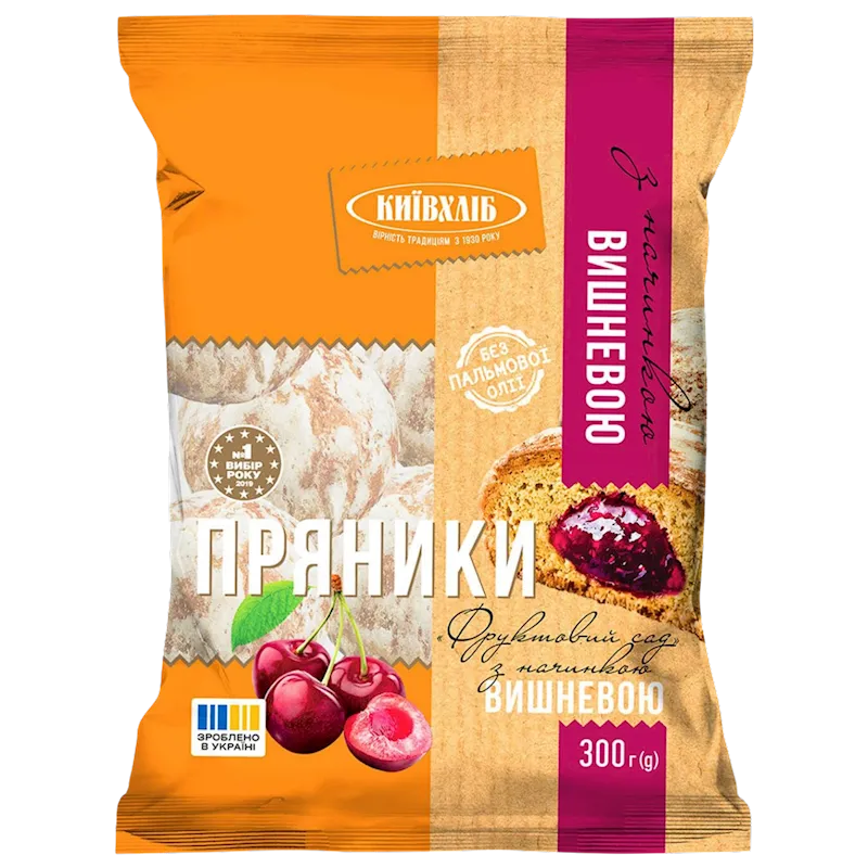 GINGERBREAD W/CHERRY FILLING 10/300GR FRUIT GARDEN KYIV HLIB N6786