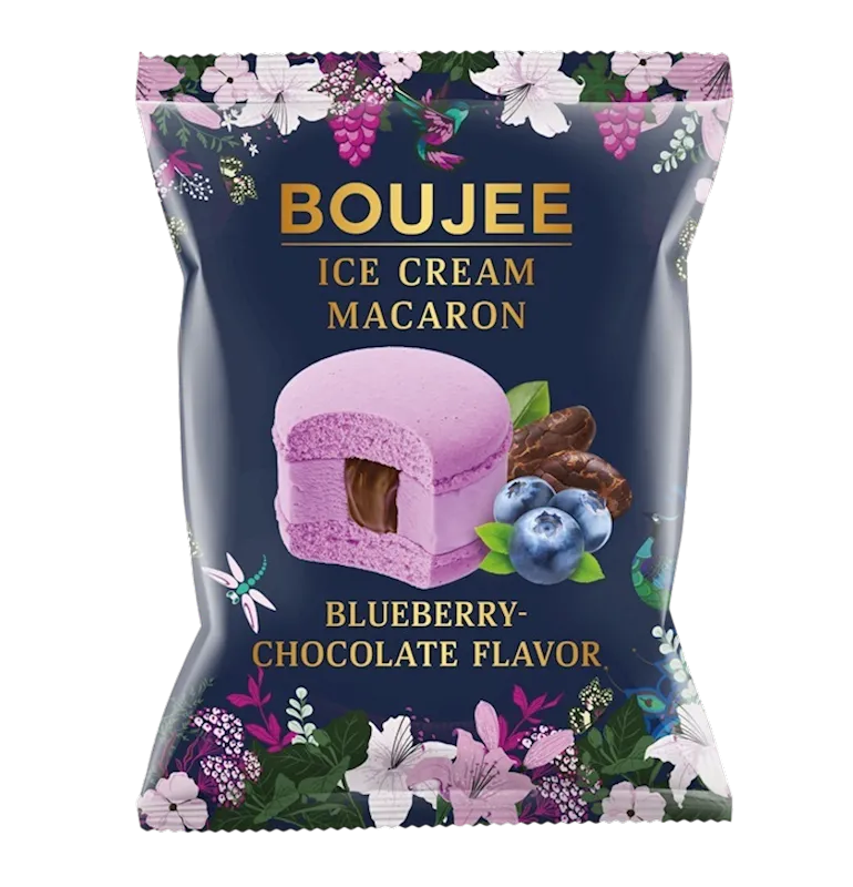 MACARON W/BLUEBERRY&CHOCOLATE FLAVOR 24/60GR BOUJEE DOVGAN NUS91330060