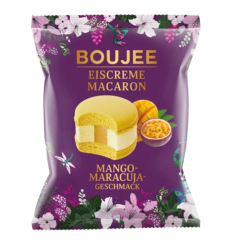 MACARON W/MANGO&PASSION FRUIT FLAVOR 24/60GR BOUJEE DOVGAN NUS91310060