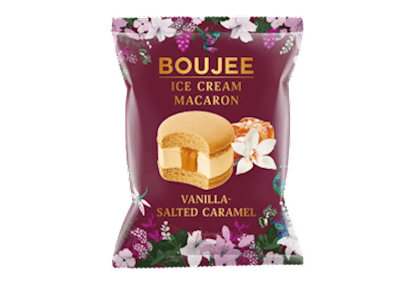 MACARON W/VANILLA&SALTED CARAMEL FLAVOR 24/60GR BOUJEE DOVGAN NUS91320060