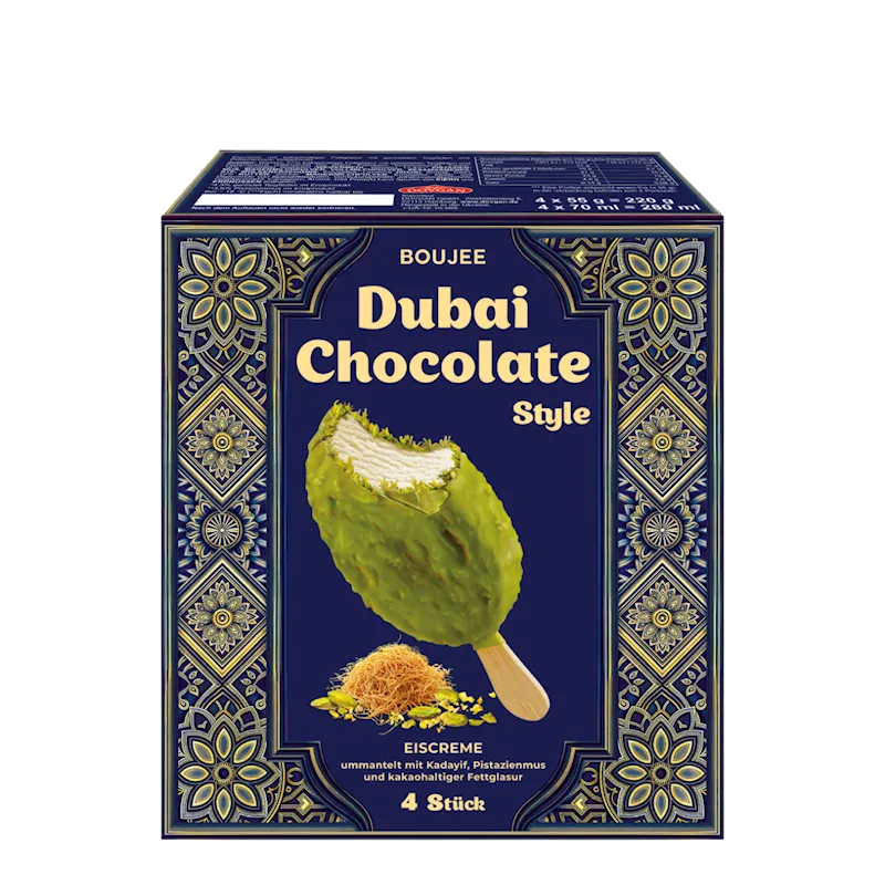 ICE CREAM DUBAI CHOCOLATE STYLE 9(4X55GR) BOUJEE DOVGAN NUS92820220