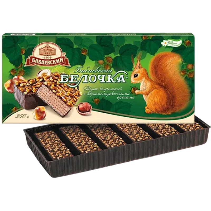 CAKE WAFFLE BELOCHKA BABAEVSKAYA 6/220GR BABAEVSKIY