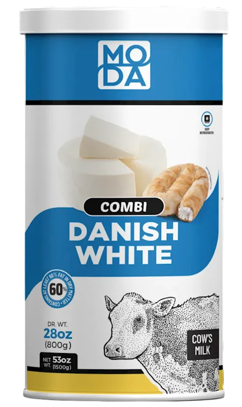 D- CHEESE WHITE DANISH COMBI COWS MILK 6/800GR MODA N101747