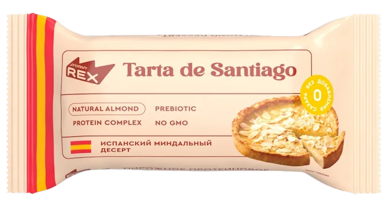 CAKE PROTEIN ALMOND DESSERT TARTA DE SANTIAGO 8/40GR PROTEIN REX