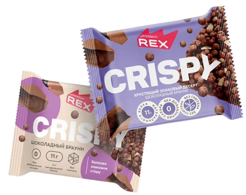 CRISPBREAD PROTEIN CEREAL CHOCOLATE BROWNIE 12/55GR PROTEIN REX