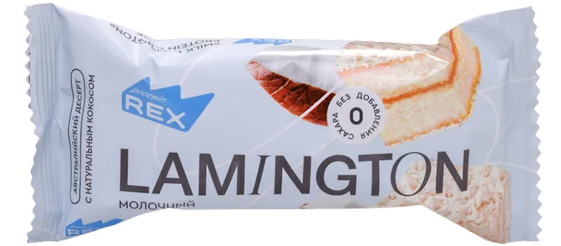 CAKE PROTEIN MILK LAMINGTON 8/50GR PROTEIN REX