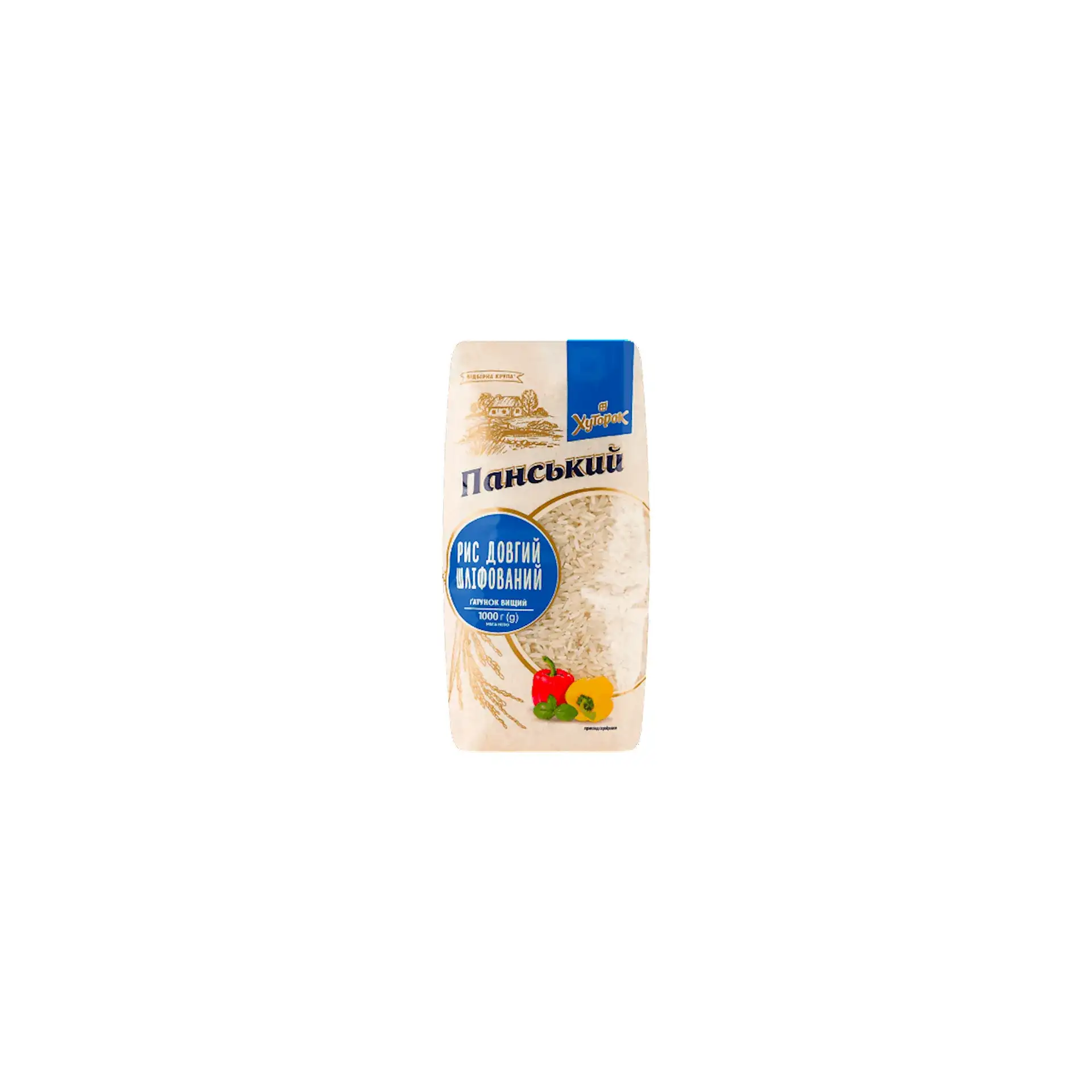 RICE LONG-GRAIN POLISHED STEAMED 10/1000GR HUTOROK PANSKIY N6198