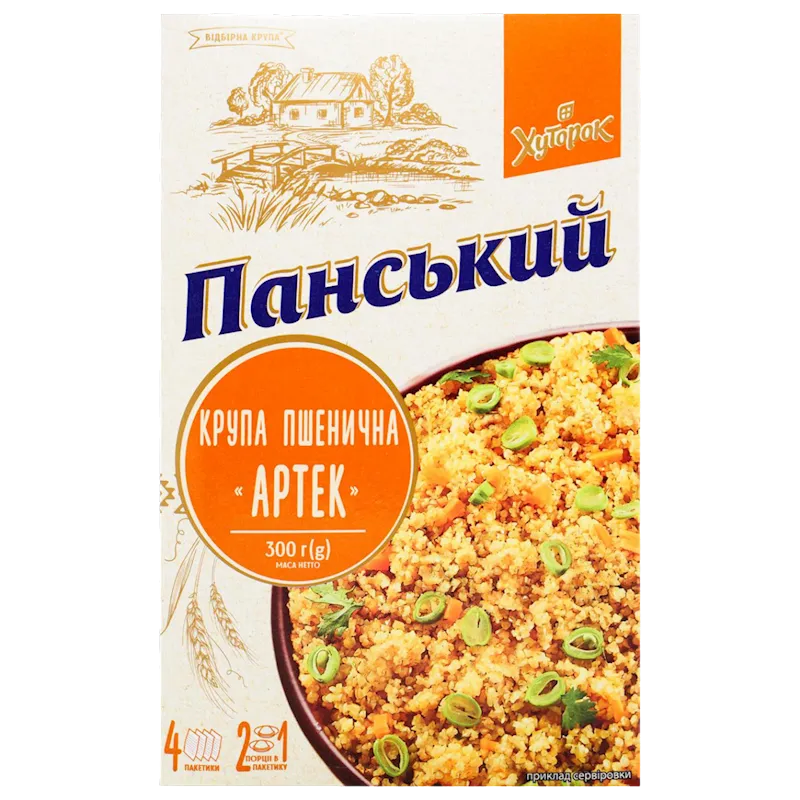 WHEAT GROATS ARTEK 20/(4X75GR) HUTOROK PANSKIY N6172
