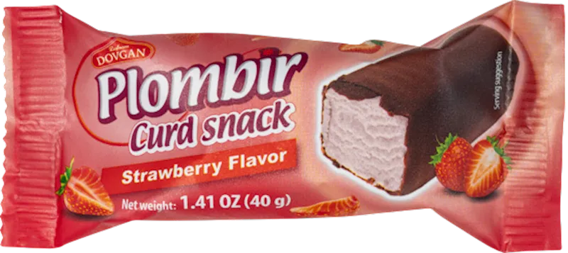 CHEESE BAR W/STRAWBERRY FLAVOR GLAZED 16/40GR DOVGAN