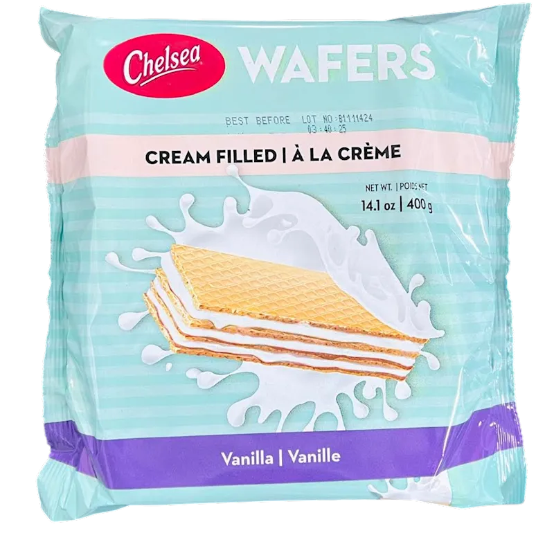 WAFFERS W/VANILLA FILLING 12/400GR CHELSEA