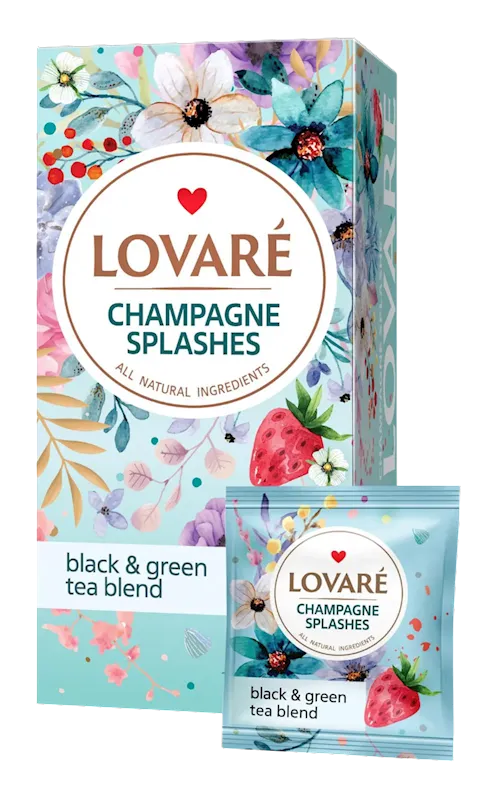 TEA CHAMPAGNE SPLASHES 12/(24X2GR) LOVARE