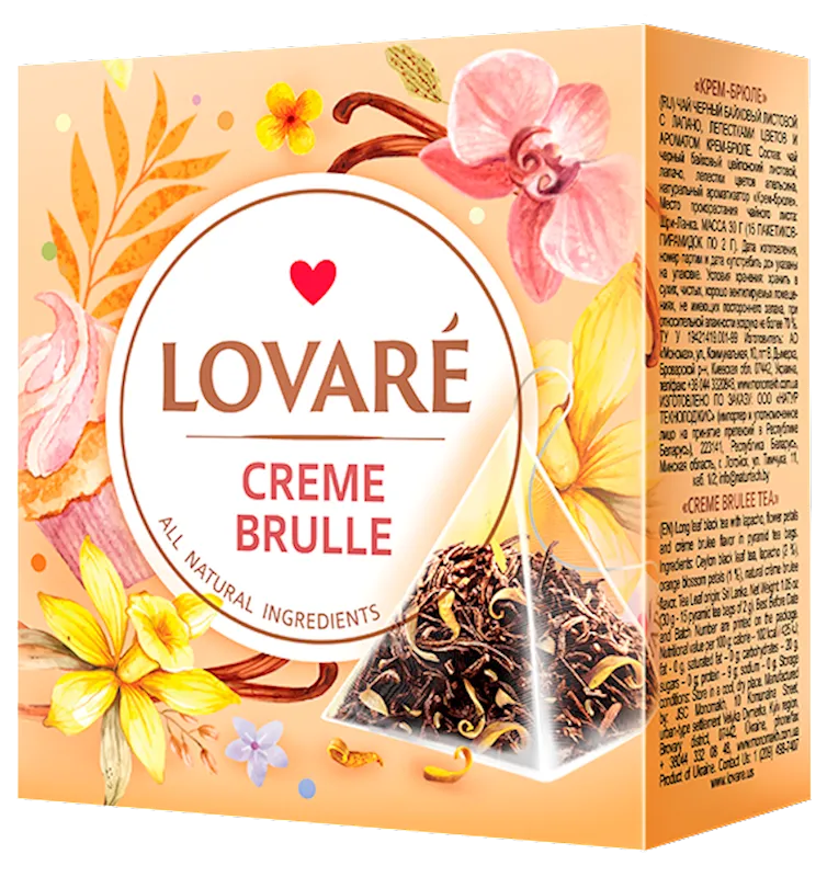 TEA CREME BRULEE PYRAMIDS 12/(15X2GR) LOVARE