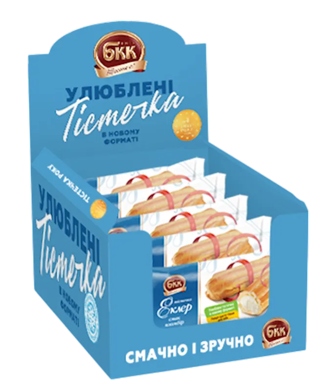 ECLAIRS VANILLA W/PLOMBIR FLAVOR 4/(10X40GR) BKK UKRAINE N5823