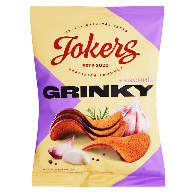 DRY BREAD RYE WHEAT W/GARLIC FLAVOR 20/80GR JOKERS