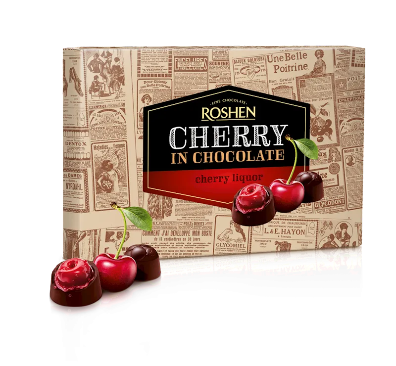 CANDIES BOXED CHERRY IN CHOCOLATE LIQUOR 10/155GR ROSHEN N5152