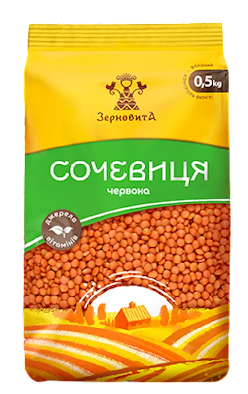 LENTILS RED 10/500GR ZERNOVYTA