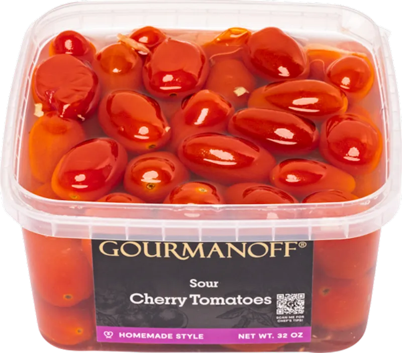 TOMATOES SOUR CHERRY 8/32OZ GOURMANOFF PRE-ORDER ONLY
